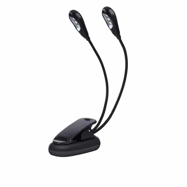 Lampe LED à pince pour pupitre – double bras réglable, USB