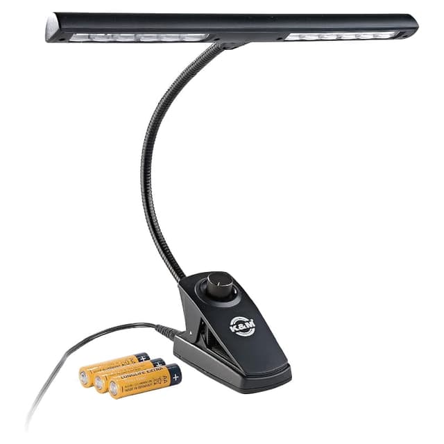 Lampe pour pupitre K&M 12295 LED dimmable – clip noir 30 cm