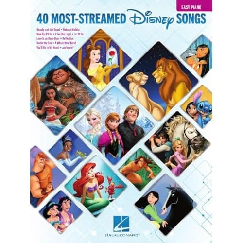 40 Most-Streamed Disney Songs, recueil de chansons Disney en piano facile